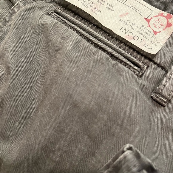 BNWT Incotex slow-wear men’s grey cotton khaki’s - Picture 8 of 11